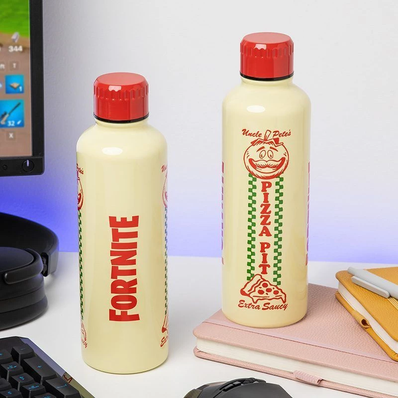 Sportinis vandens butelis Paladone Fortnite Metal PP14736FO 500 ml, metalinis apdaila, užsukamas dangtelis