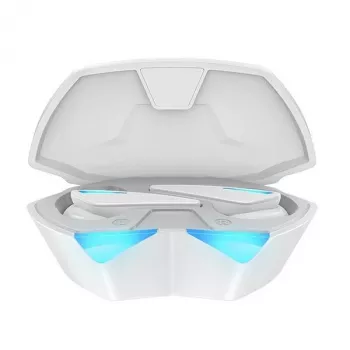 Belaidės ausinės Awei T23 Bluetooth 5.3 USB atsparios vandeniui baltos