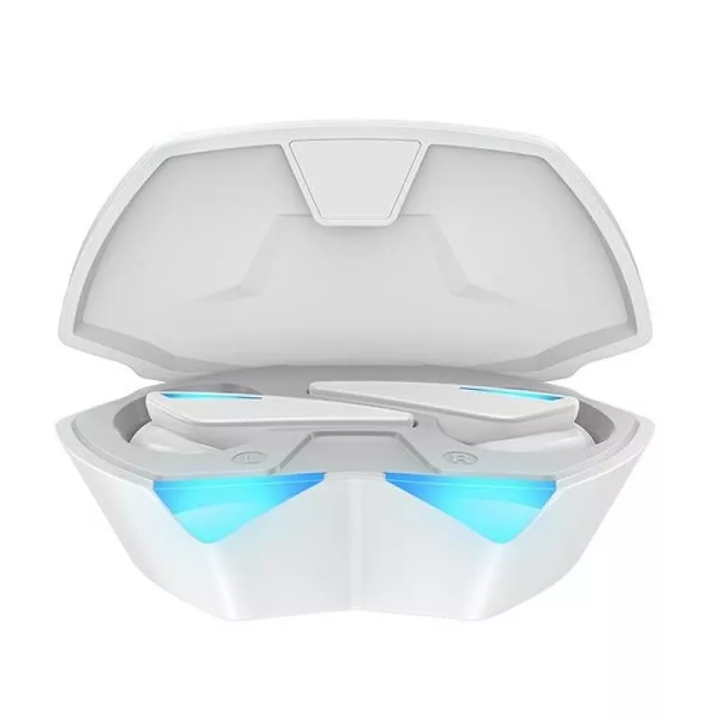 Belaidės ausinės Awei T23 Bluetooth 5.3 USB atsparios vandeniui baltos