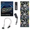 Lian Li UNI FAN SL-INF Wireless 120mm Reverse Blade ARGB korpuso ventiliatoriai 3 vnt. juodi