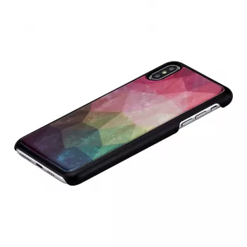 Apsauginis dėklas iPhone XS Max iKins — vandens gėlės raštas, juodas