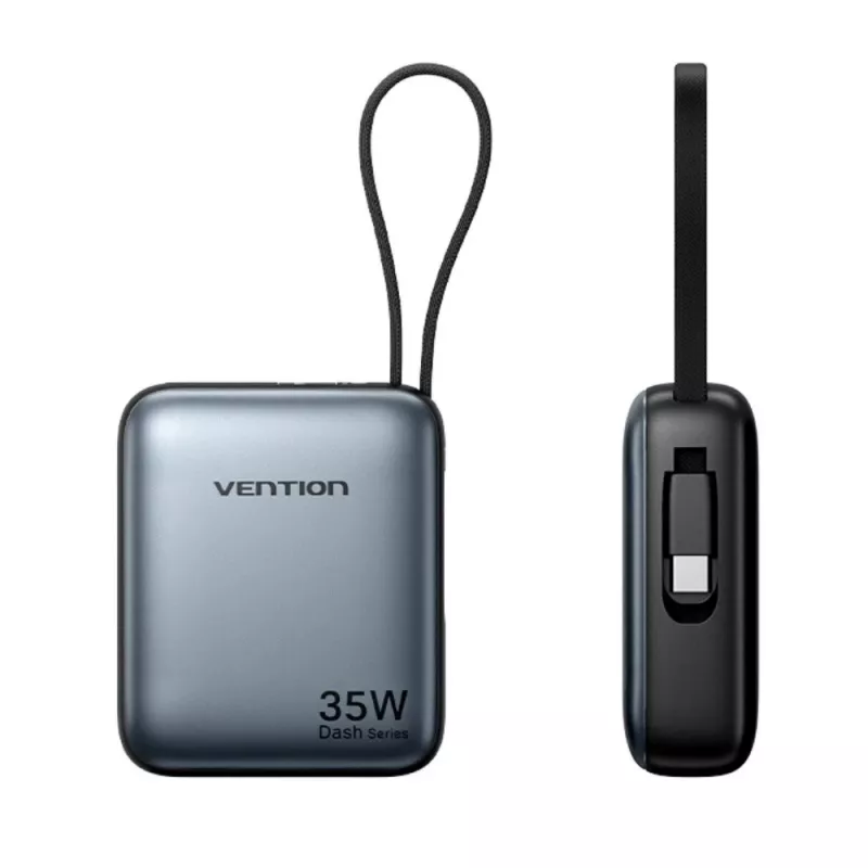 Power bank Vention FHEH0 LiPolimerinis 10000 mAh 35W USB-C Juodas