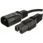 MicroConnect PE011410 maitinimo laidas 1 m, C14 – C15, juodas