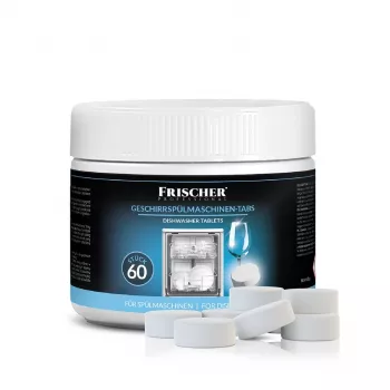 Indaplovės tabletės FRISCHER FR00207 — 60 vnt., po 6,5 g, plastikinėje taroje