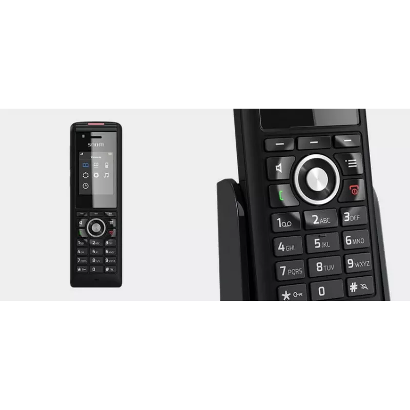 Belaidis telefono ragelis Snom M85 juodas su skambučio numerio rodymu