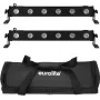 LED juostų rinkinys EUROLITE 2x LED BAR-6 QCL RGBW su minkštu krepšiu