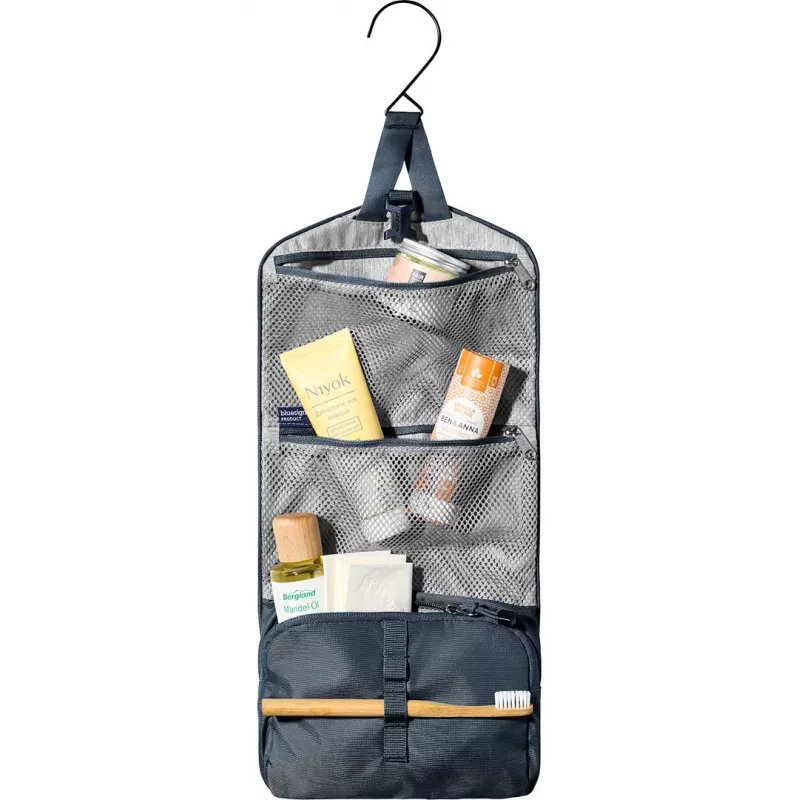Maišelis tualeto reikmenims DEUTER Wash Bag I, juodas – kompaktiškas kelioninis kosmetinis krepšelis