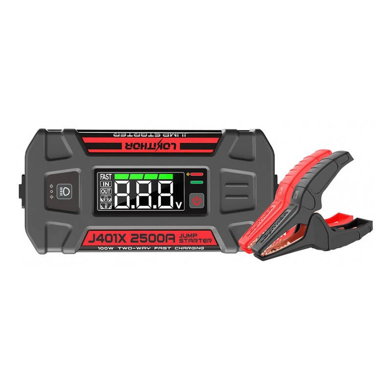 Užvedimo starteris Lokithor J401X 2500A 20000mAh galios bankas automobilio akumuliatoriui