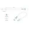 Maitinimo laidas TELTONIKA PR2PD01B, 0,1 m, 4 kontaktų, juodas