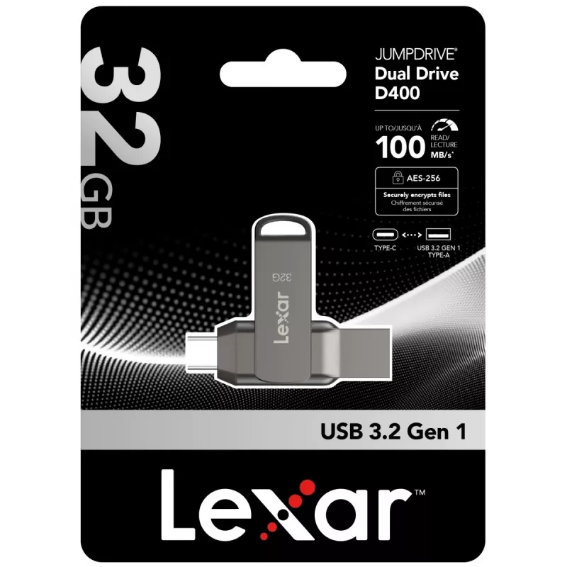 Lexar Pendrive Dual Drive D400 32GB USB-C/A 3.1 100MB/s