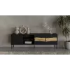 TV spintelė cama meble INSERTO 3D1W 190x40x62 cm juoda su LED