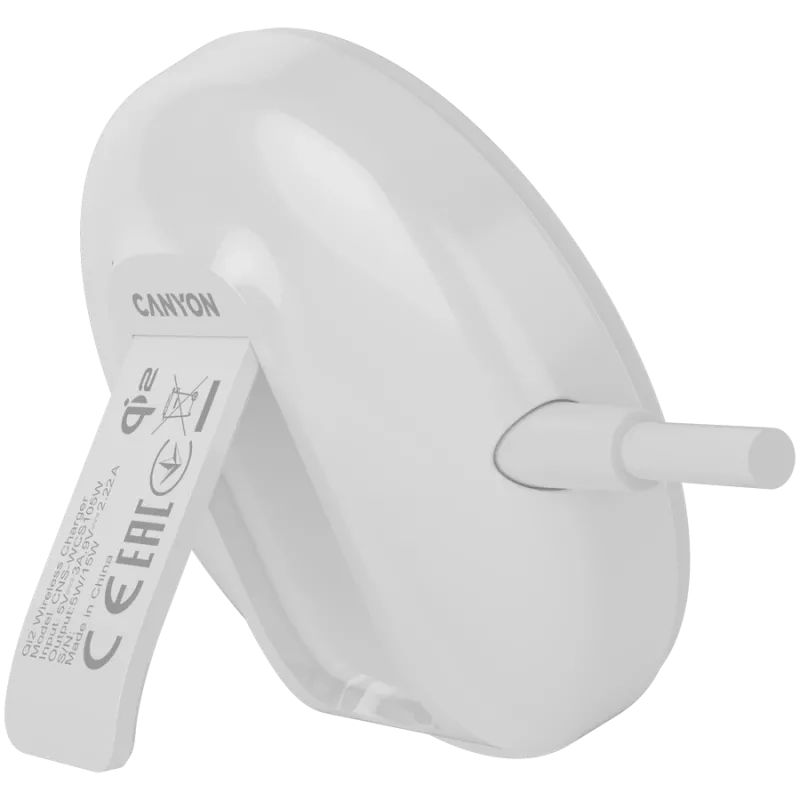 Belaidis įkroviklis CANYON WS-105 15W Qi2 baltas – 15W belaidis įkrovimas, Qi2 suderinamas