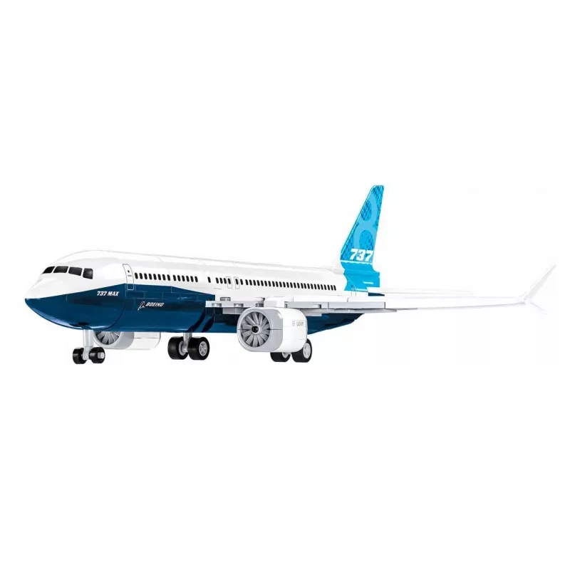 Konstruktorius Cobi Boeing 737-8 – 340 detalių, rekomenduojamas amžius 7+, mėlynos ir baltos spalvos
