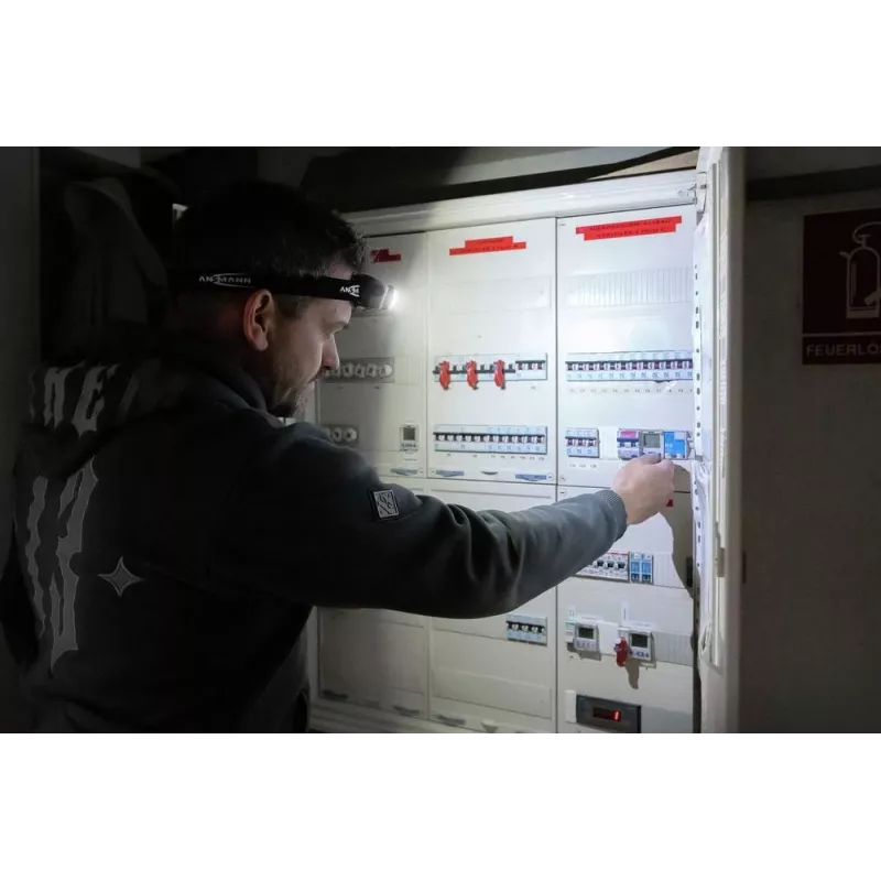 Ansmann HD450FRS Juoda, Pilka Galvos juostos žibintuvėlis LED