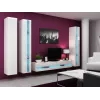 TV stovas cama meble VIGO NEW 30/180/40, baltas blizgus viršus, medžio drožlių plokštė, 1800×400×300 mm