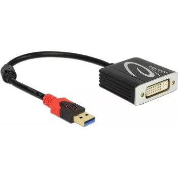 Vaizdo kabelio adapteris DeLOCK 62737 DVI-I 0,2 m Juodas