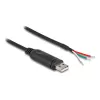 DeLOCK adapterio laidas USB 2.0 Type-A į RS-485 2 m juodas