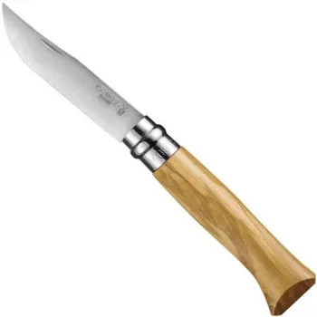 Kišeninis sulankstomas peilis Opinel No. 08 su alyvmedžio rankena, nerūdijančio plieno geležte, modelis 002020