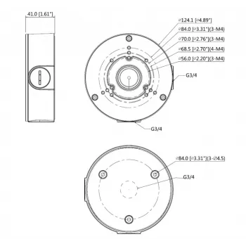 Dahua PFA130-E-B Montavimo adapteris juodas