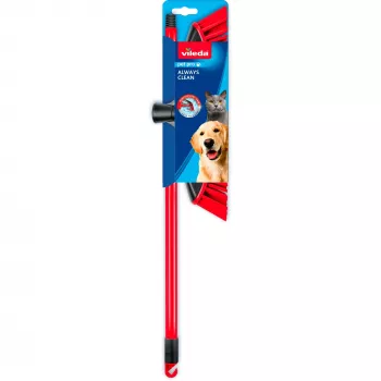 Šluota VILEDA Pet Pro ALWAYS CLEAN su ergonomiška raudona rankena, lengva konstrukcija