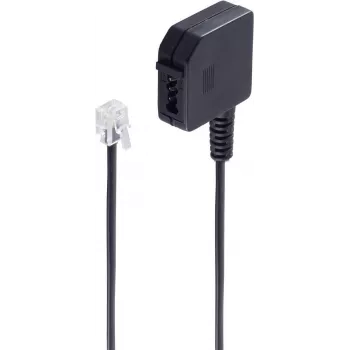 Telefono kabelis ShiverPeaks BS71040 0,2 m Juoda