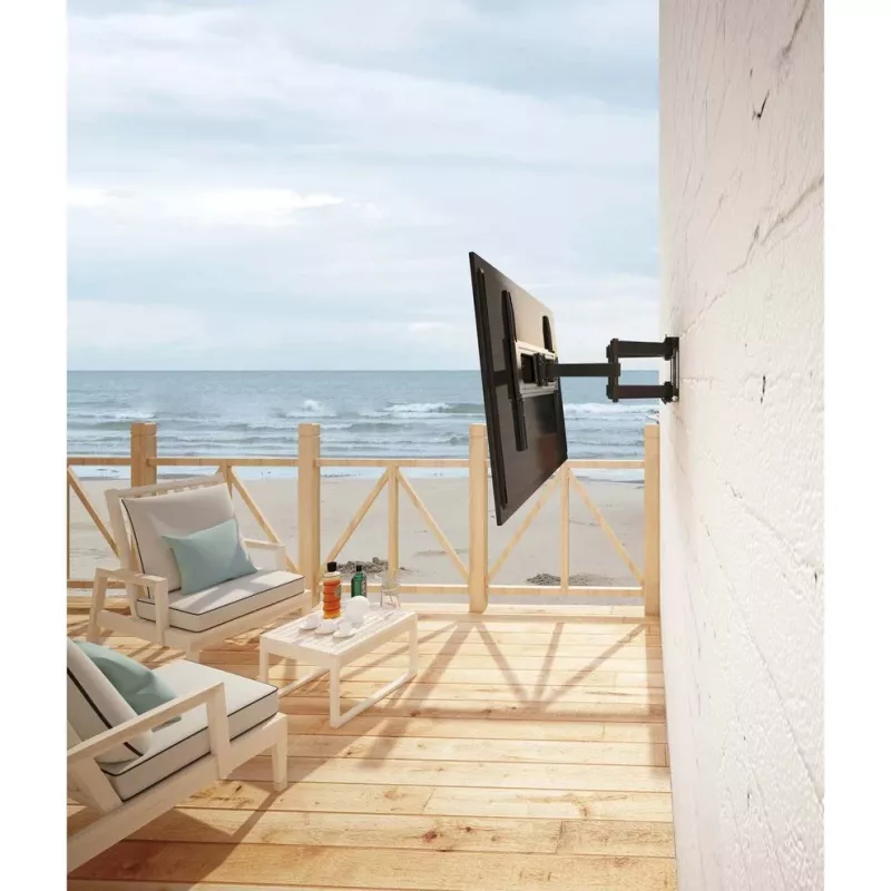 Manhattan Outdoor TV laikiklis pilno judesio, 37-65 colių, VESA 200x200-600x400 mm, atsparus oro sąlygoms, juodas