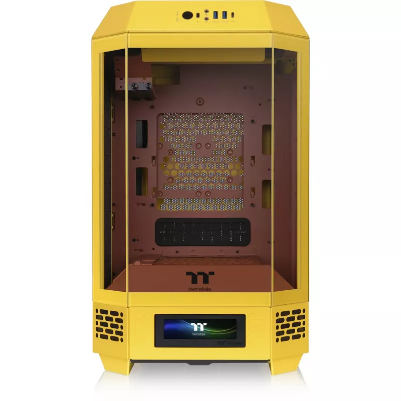 Mini bokštas THERMALTAKE The Tower 250 Butter Caramel – microATX/Mini-ITX, ATX palaikymas, kompaktiškas korpusas