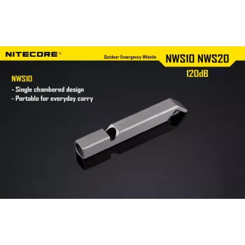 Švilpukas lauko EMERGENCY/120DB NWS10 Nitecore