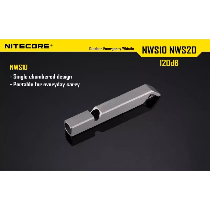Švilpukas lauko EMERGENCY/120DB NWS10 Nitecore