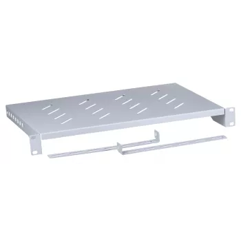 Rack lentyna LANBERG AK-1004-S — 1U 19 colių pilka