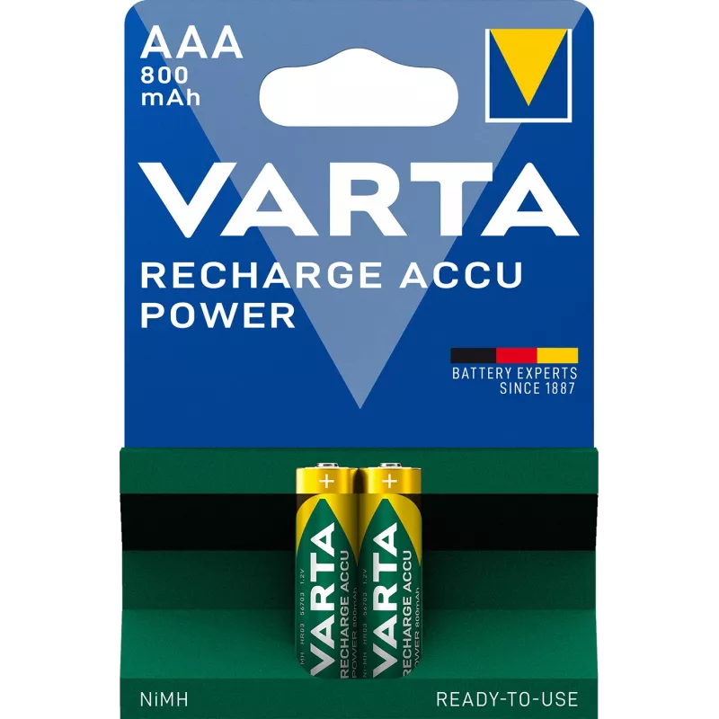 VARTA R2U įkraunama baterija AAA (Micro) 800mAh 1,2V / 2 vnt. (56703 101 402)