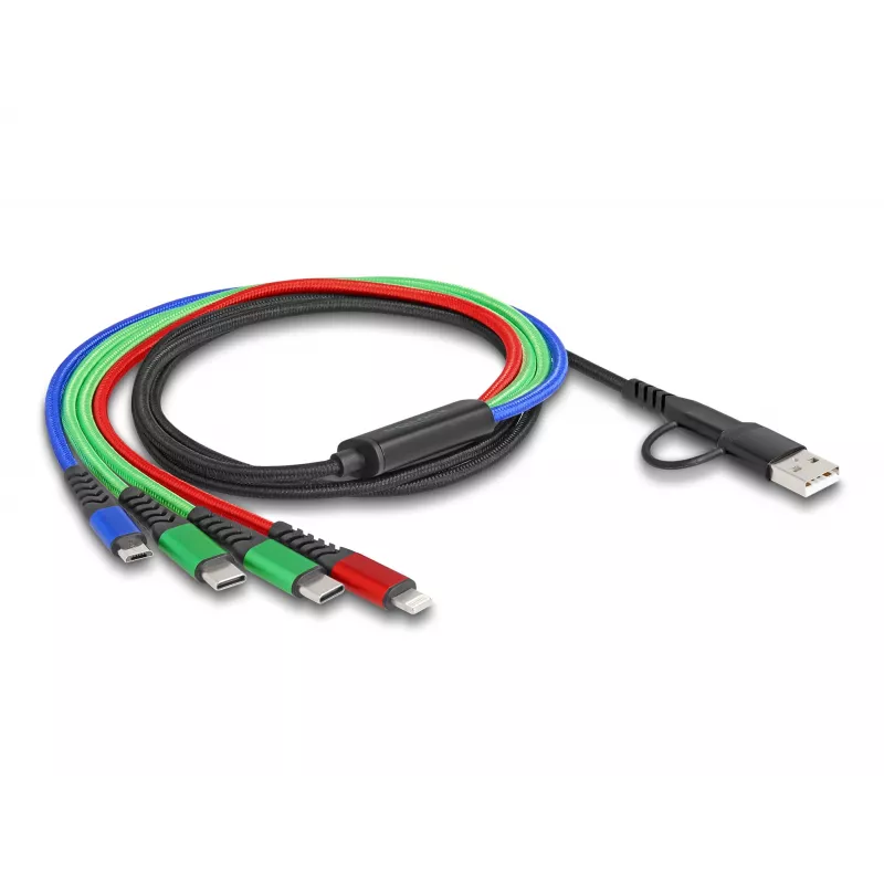 USB laidas DeLOCK 87035 1,2 m USB 2.0 USB-A USB-C Micro USB-B Lightning