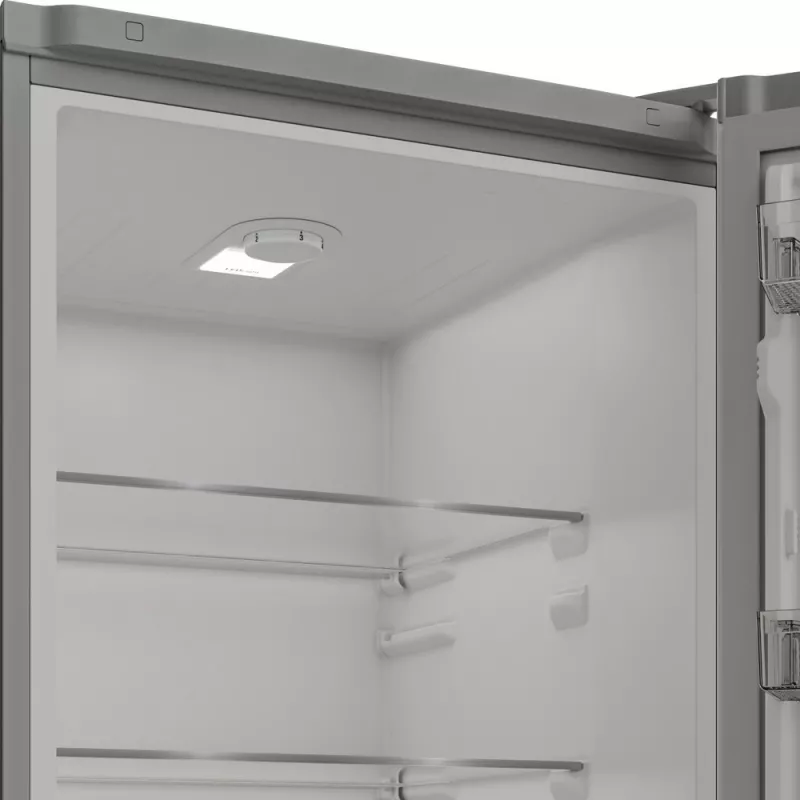 Šaldytuvas INDESIT INKS 1401 S4E1, E energijos klasė, laisvai pastatomas, kombinuotas, 202,5 cm aukščio, sidabrinis