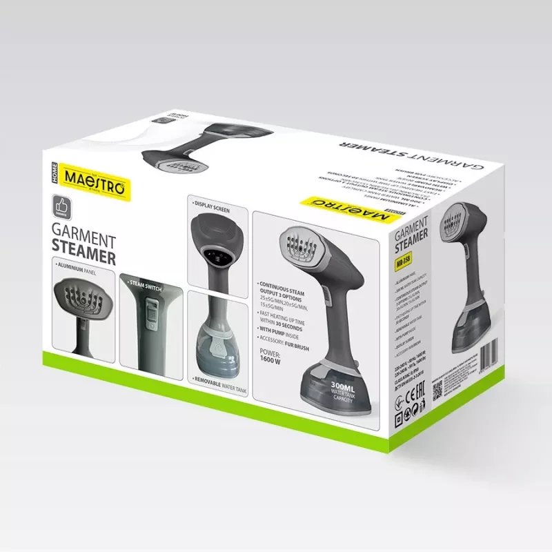 Garinis drabužių valiklis Maestro MR-358 1600W, nešiojamas vertikaliam garinimui
