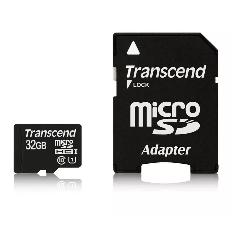 Atminties kortelė MICRO SDHC 32GB SU ADAPTERIU KLASĖ10 TS32GUSDU1 TRANSCEND