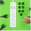 Tellur išmanusis WiFi maitinimo blokas su 3 kištukiniais lizdais ir 4 USB prievadais (4 A)