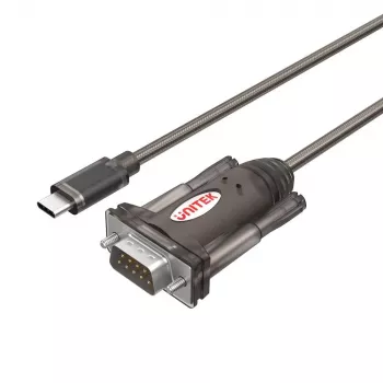 Unitek Y-1105K USB-C–RS-232 adapteris, 1,5 m, juodos spalvos