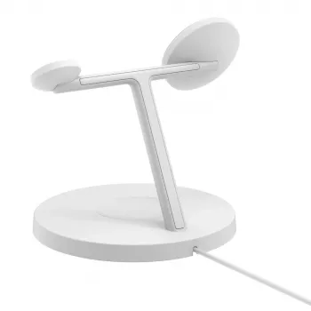 Belkin BoostCharge Pro 3-in-1 belaidė įkrovimo stotelė telefonui, laikrodžiui ir ausinėms, balta