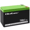 Qoltec 53076 AGM baterija | 12V | 7Ah | Apsaugos sistemoms