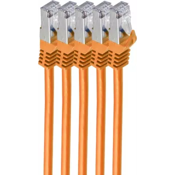 Tinklo laidas ShiverPeaks BS75513-O-SET5 3 m Cat7 S/FTP oranžinis