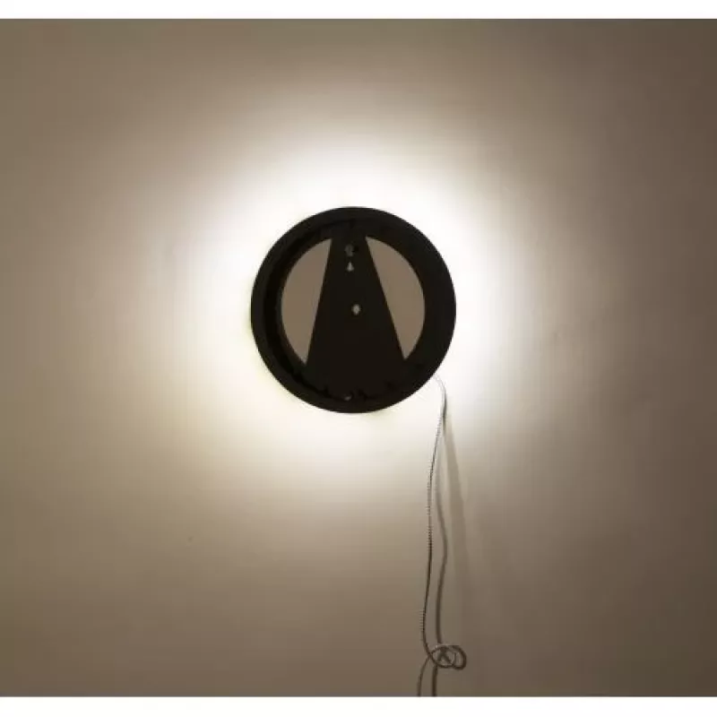 NeXtime klok 3094 Light It Up, Ø18,5 cm, apšvietimas, sieninis, juodas