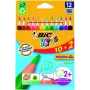 BIC spalvoti pieštukai TRIANG.CBW 10+2 EU 12 vnt., 214842