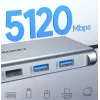 USB-C stotelė Aukey CB-C89 10-in-1 su RJ45 1000Mbps, HDMI 4K, keliomis jungtimis