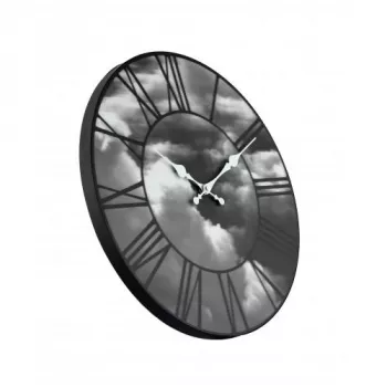 NeXtime klok 3037 Clouds, Ø39 cm, sieninis, juodas