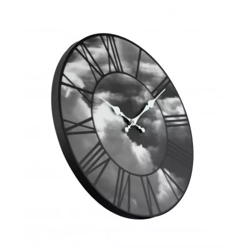 NeXtime klok 3037 Clouds, Ø39 cm, sieninis, juodas