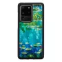 Apsauginis dėklas iKins Samsung Galaxy S20 Ultra — juodas vandens lelijų raštas