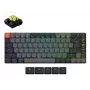 Mechaninė klaviatūra Keychron K3X-B4 — 75% žemo profilio, laidinė ir Bluetooth 5.2, USB-C, RGB foninis apšvietimas, pilka, baterija iki 124 h