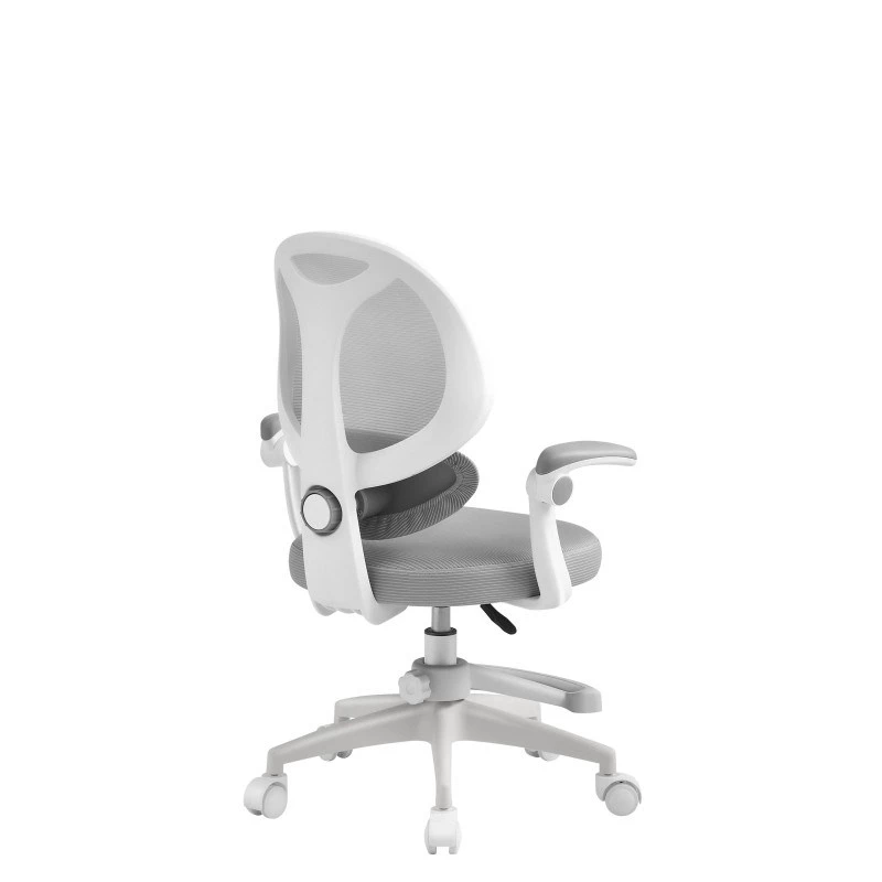 Sukamoji kėdė mark adler Junior 4.5 Pilka – ergonomiška darbo kėdė su reguliuojamu aukščiu 40–50 cm, tinkliniu atlošu, ratukais, porankiais ir juosmens atrama
