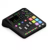Studijos valdiklis RØDE Caster Duo Black – 2 kombinuoti XLR/TRS, 2 TRS linijiniai išėjimai, 48 kHz, 24 bitai, jutiklinis ekranas, Wi‑Fi, Bluetooth