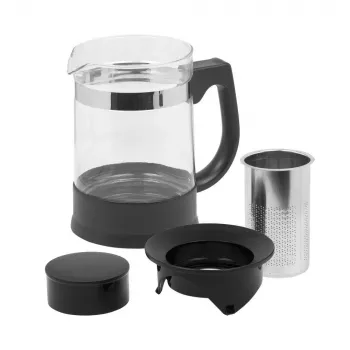 Resto Kitchenware 90512 arbatinukas Vienvietis 950 ml Juodas, Skaidrus